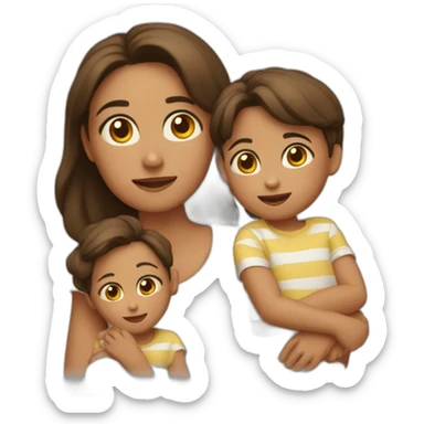 madre y hijos sticker