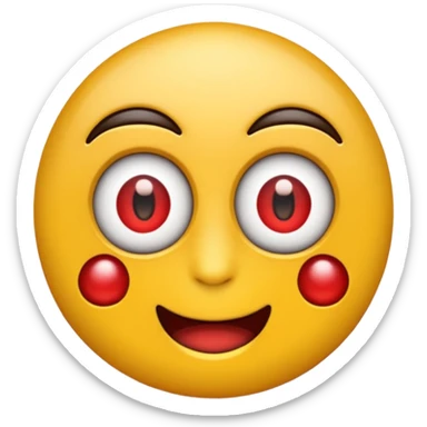 Emoji cansado con ojos rojos sticker