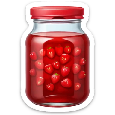 jar of strawberry jam' sticker