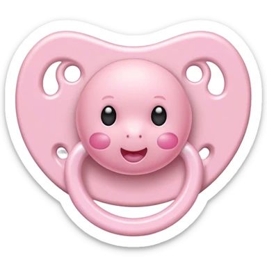 A light pink baby pacifier  sticker
