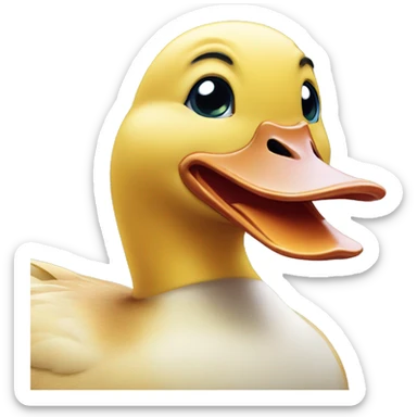 duck with abs sticker