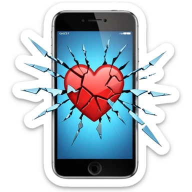 Emoji heart break iphone XR  sticker