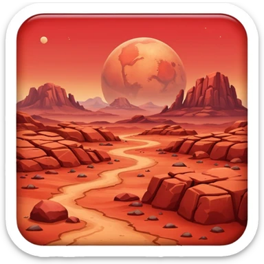 Mars planet sticker