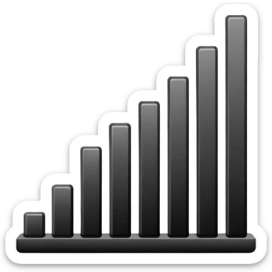 black and white vertical chart sticker