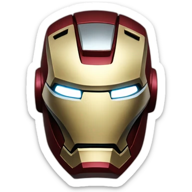 Iron man with his helmet sticker