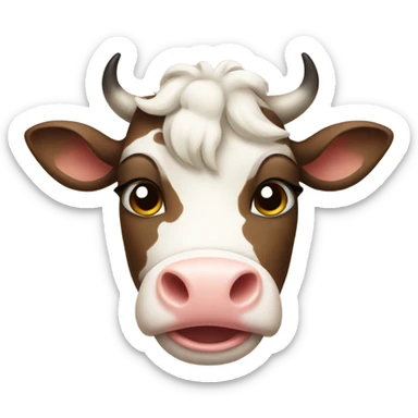 cute female cow sticker