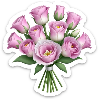 bouquet of realistic eustoma 15 sticker