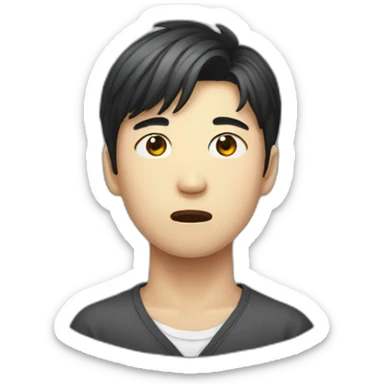 Young korean male psycho sticker