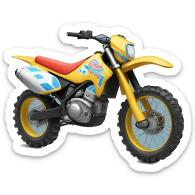 work on creating the emote designs based on the themes
I want them all colourful and with bubble writing
Blue motocross bike sticker