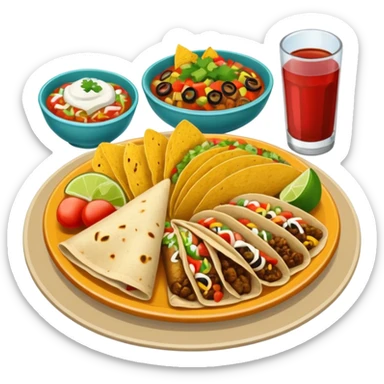 Mexican food sticker
