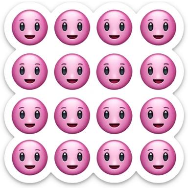 Mini emojis of pink stanley sticker