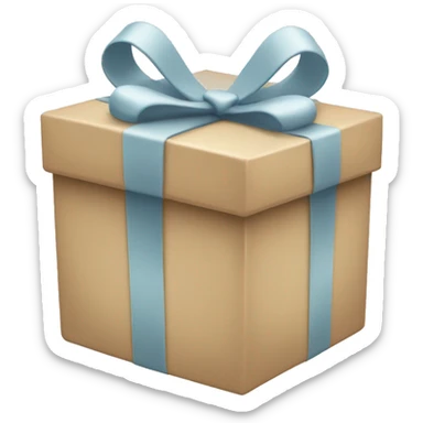 beige gift box sticker