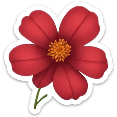 red flower sticker