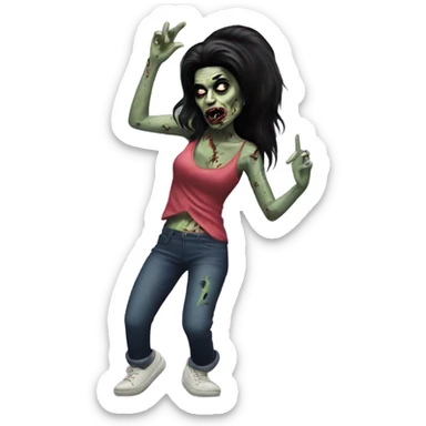 amy winehouse zombie dancing sticker