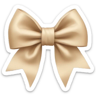 Beige bow sticker