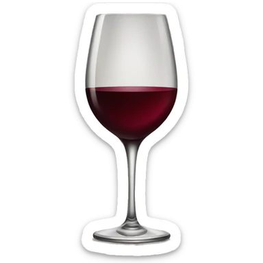 elegant wine glass sticker
