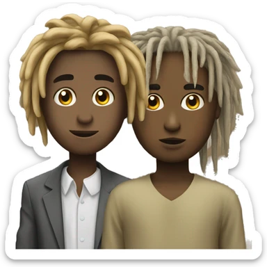 Donald trump with a Somali boy with dreads sticker