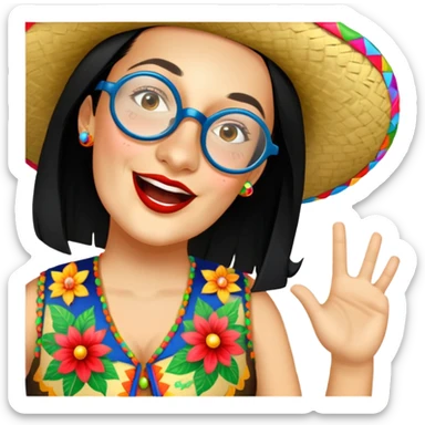 Fiestero with Sombrero sticker