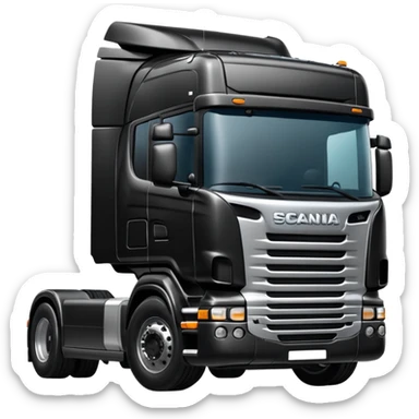 Black scania truck sticker