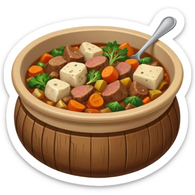 stew medieval in a bowl sticker