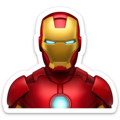 Iron man realistic image sticker