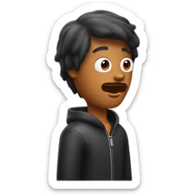 Une personne noir qui lèche un hot dog sticker