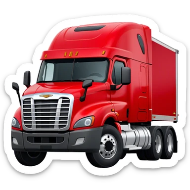 Cattle Truck - Freightliner Cascadia (Model Year: 2021) (Iconic colour: Red) sticker
