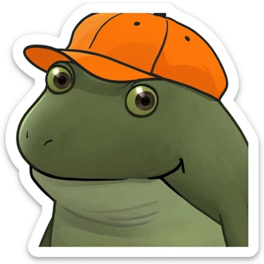 bufo with orange cap sticker