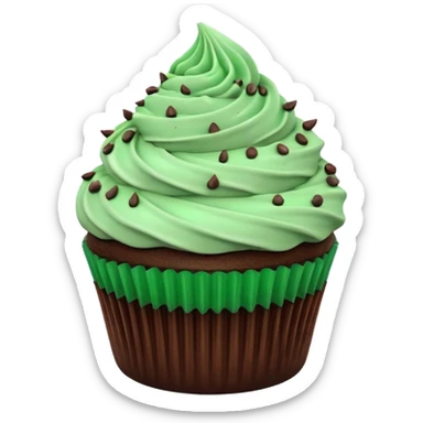chocolate mint cupcate sticker