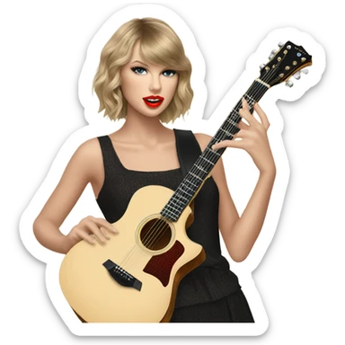 Taylor swift with guitar  sticker