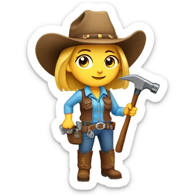white cowgirl geologist  sticker