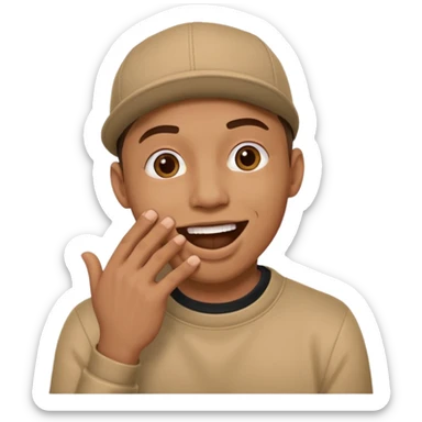 beatbox, man hand near mouth sticker