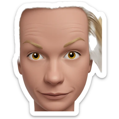 smiling blonde boy portrait sticker