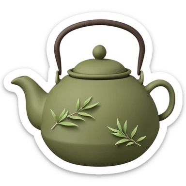 sencha. Kyusu, gong fu, 横手急須 sticker