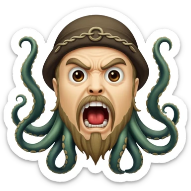 davy jones screaming sticker