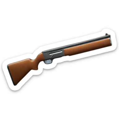 A shotgun with subwoofers as a barrel sticker