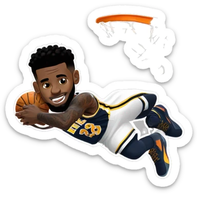 Lebron james dunking on Ja morant sticker