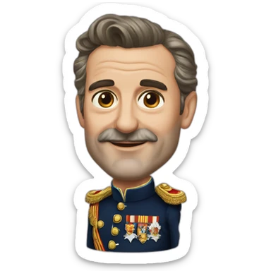 Hyperrealist Felipe vi king of spain sticker