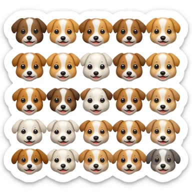 dog breed avatars cartoon sticker