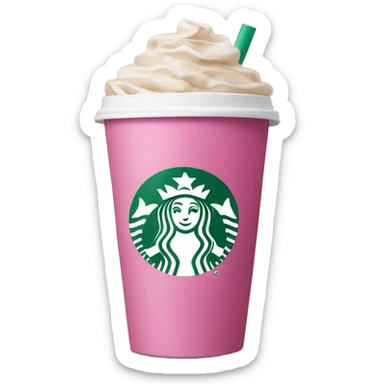 pink starbucks coffee cup sticker