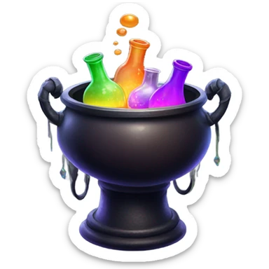 witches cauldron remove only flame from image empty  sticker