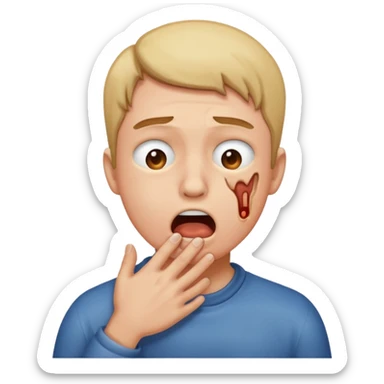 a person who is choking sticker