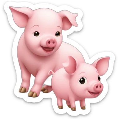 Piglet and computer sticker