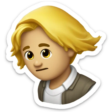 palo giallo con all'estremità 2 palle che lo circondano sticker