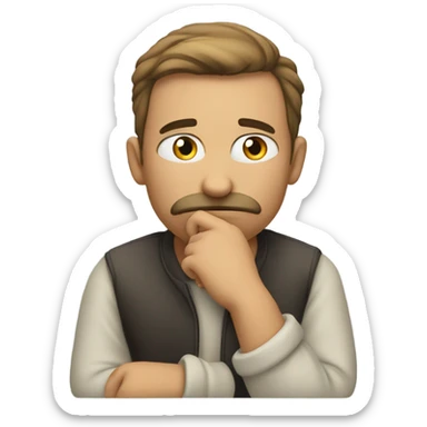 thoughtful person sticker