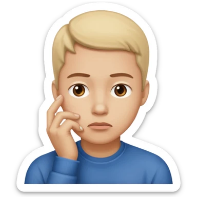 A person worried about money. sticker