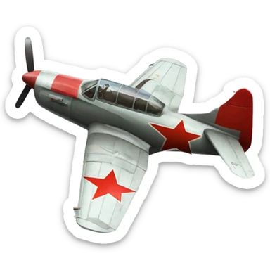 Soviet Yak-1 fighter plane sticker