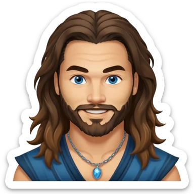 Blue eyes Jason mamoa longer hair smiling sticker