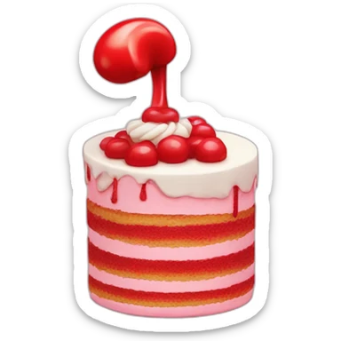 Téléphone rouge en gateau sticker