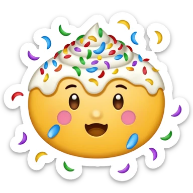 Expresión de molestia con rayos que explotan y llena de confeti  sticker